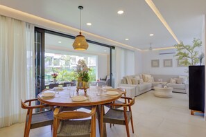 House, Garden View | Living area | 50-inch Smart TV with digital channels - Vista Natura-Luxury Home Near the Beach (Nuevo Nayarit)