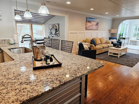 Interior. Inlet Pair-A-Dice | By the Marsh | Walkable Stay
