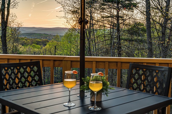 Clink your glasses, take a sip and enjoy the view