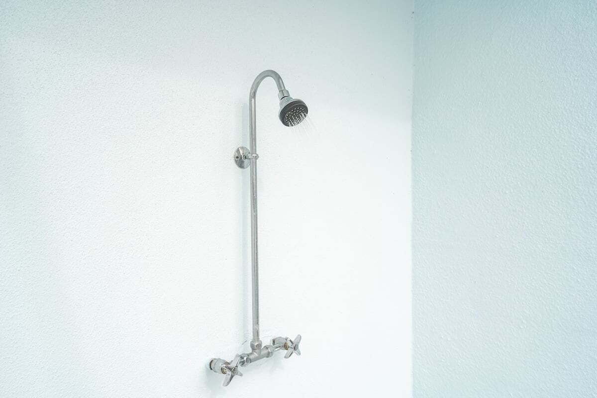 Rinse off under the outdoor shower!
