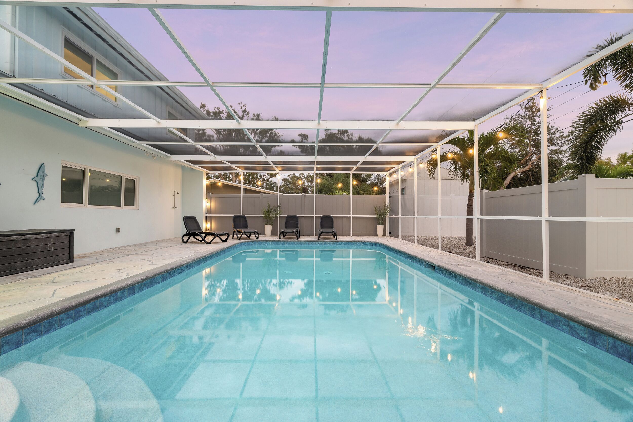 A heated pool