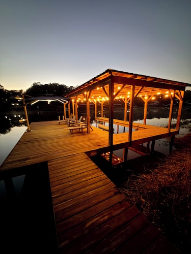 Lake Tuscaloosa Home with Dock, Fire Pit Terrace, and Game Room!