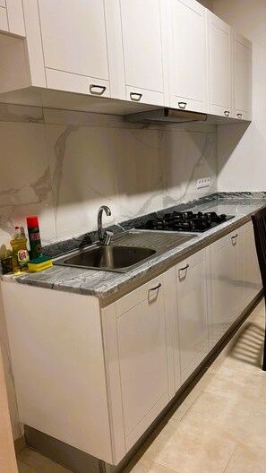 Apartemen, 1 kamar tidur, balkon, pemandangan kota | Interior