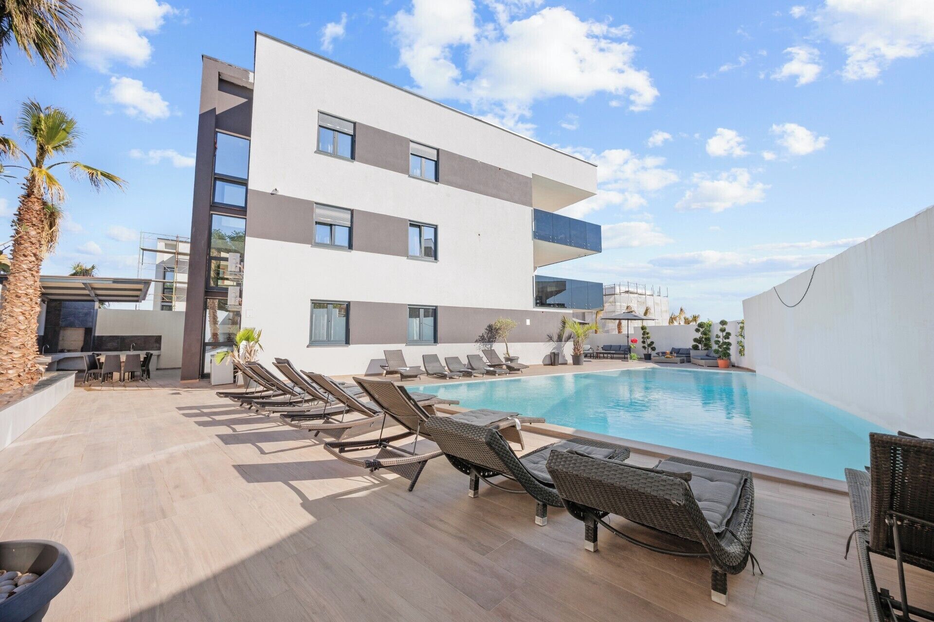 A heated pool