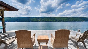 Terrace/patio - Good Times: Exquisite Lakefront Estate! (Penn Yan)