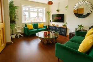 Fernseher, Kamin, Videospiele, BĂźcher