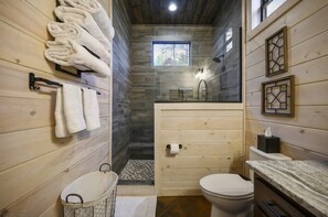 Douche, serviettes fournies