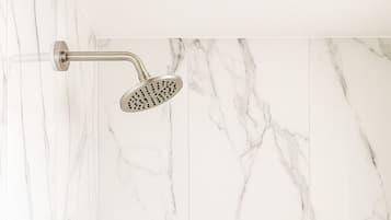 Shower, soap, toilet paper