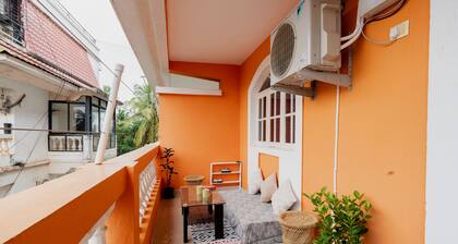Sunny 2BHK Escape Pool +Gym+ Steps from Colva Beach