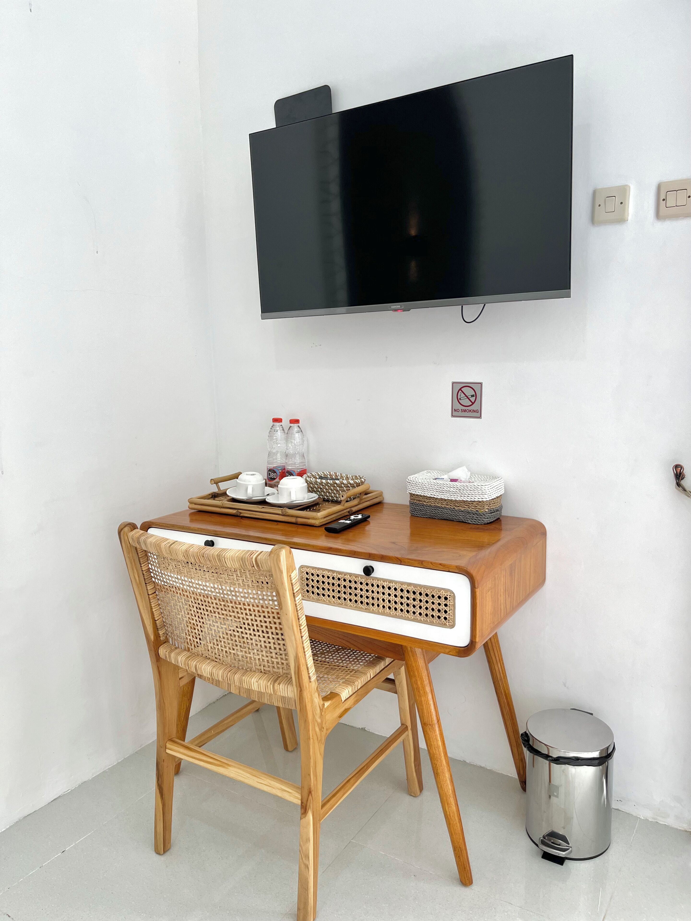 Vila Deluks, 1 Tempat Tidur King, patio, pemandangan kolam renang | Meja kerja, ruang kerja ramah laptop, dan Wi-Fi gratis