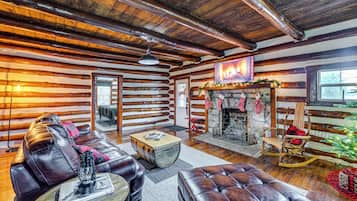 Televisión, chimenea