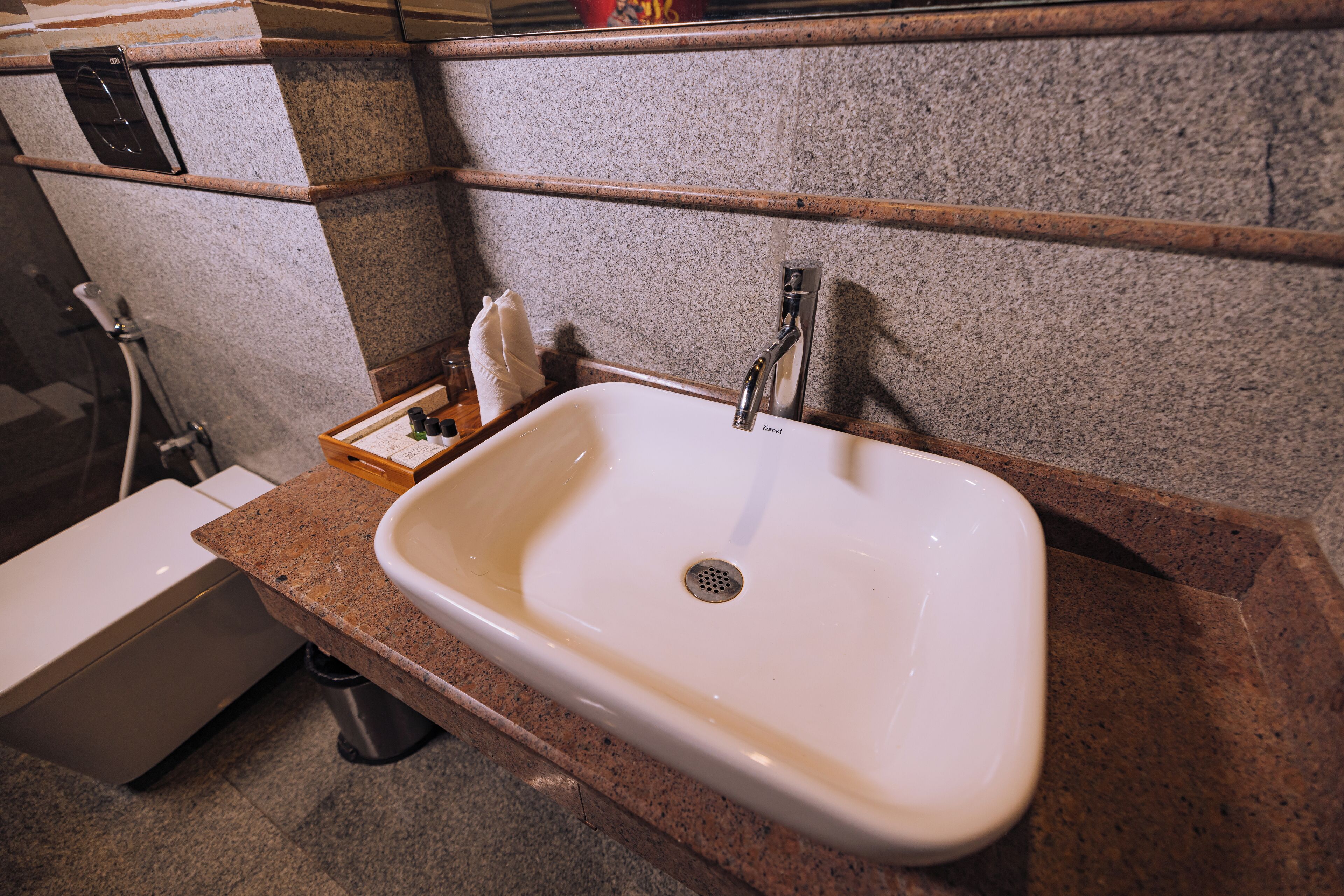 Free toiletries, towels, soap, shampoo