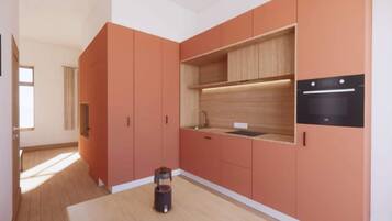 Oven, stovetop, dishwasher, cookware/dishes/utensils