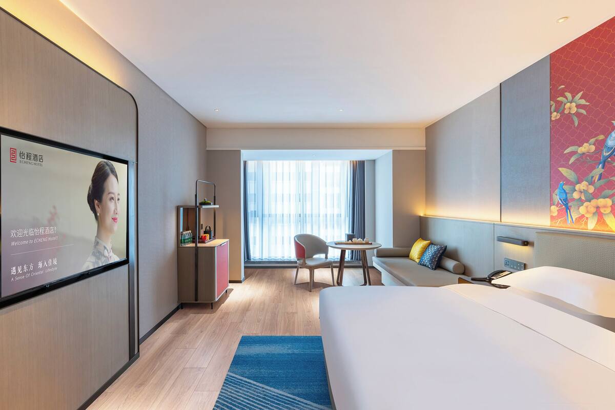 Chambre Simple, vue ville | Literie de qualité supérieure, couette en duvet d'oie