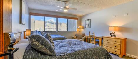 Iron/ironing board, travel crib, free WiFi, bed sheets