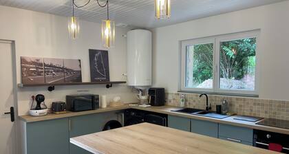 Renovated forest house close to 24-hour racetrack and European horse center.