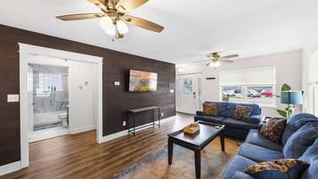 TV, foosball, offices