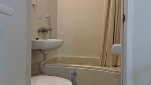 A bathroom with a toilet, sink, and bathtub. - 3-101: Newly built Apt, 2 min sta., Near Skytree & Asakusa (Sumida City)