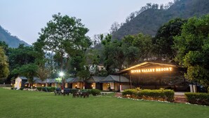 A resort with multiple cabins and a large building labeled "River Valley Resort". - River Valley Resort Rishikesh (Rishikesh)