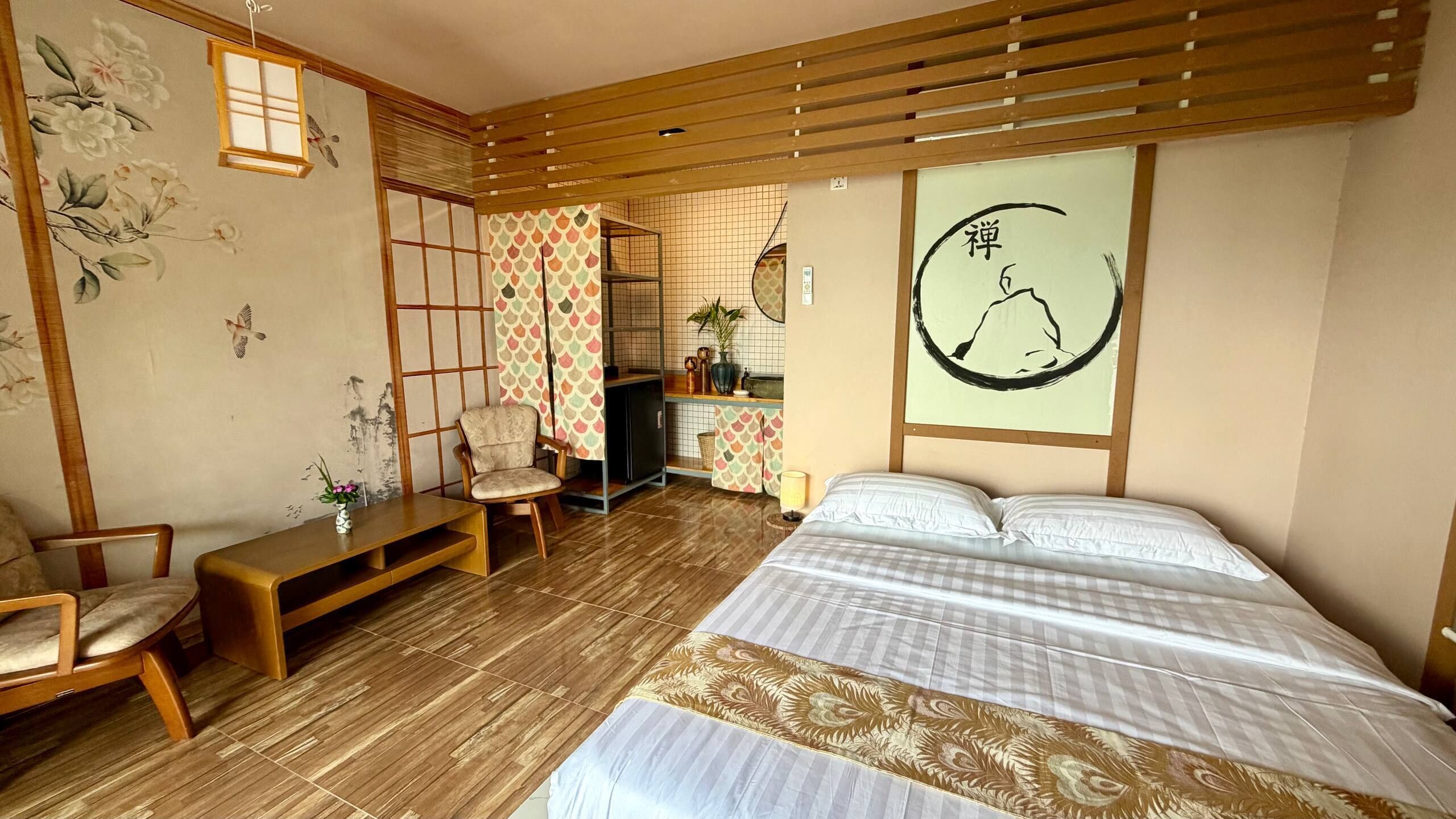 Bungalou nupcial, orientació mar | Caixa forta a l'habitació, decoració individual i mobiliari individual 