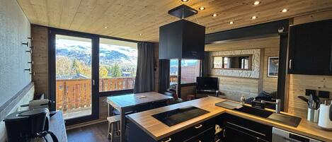 Fridge, microwave, dishwasher, coffee/tea maker