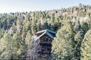 Exterior - LOG cabin, views from deck, families, pool table (Angel Fire)