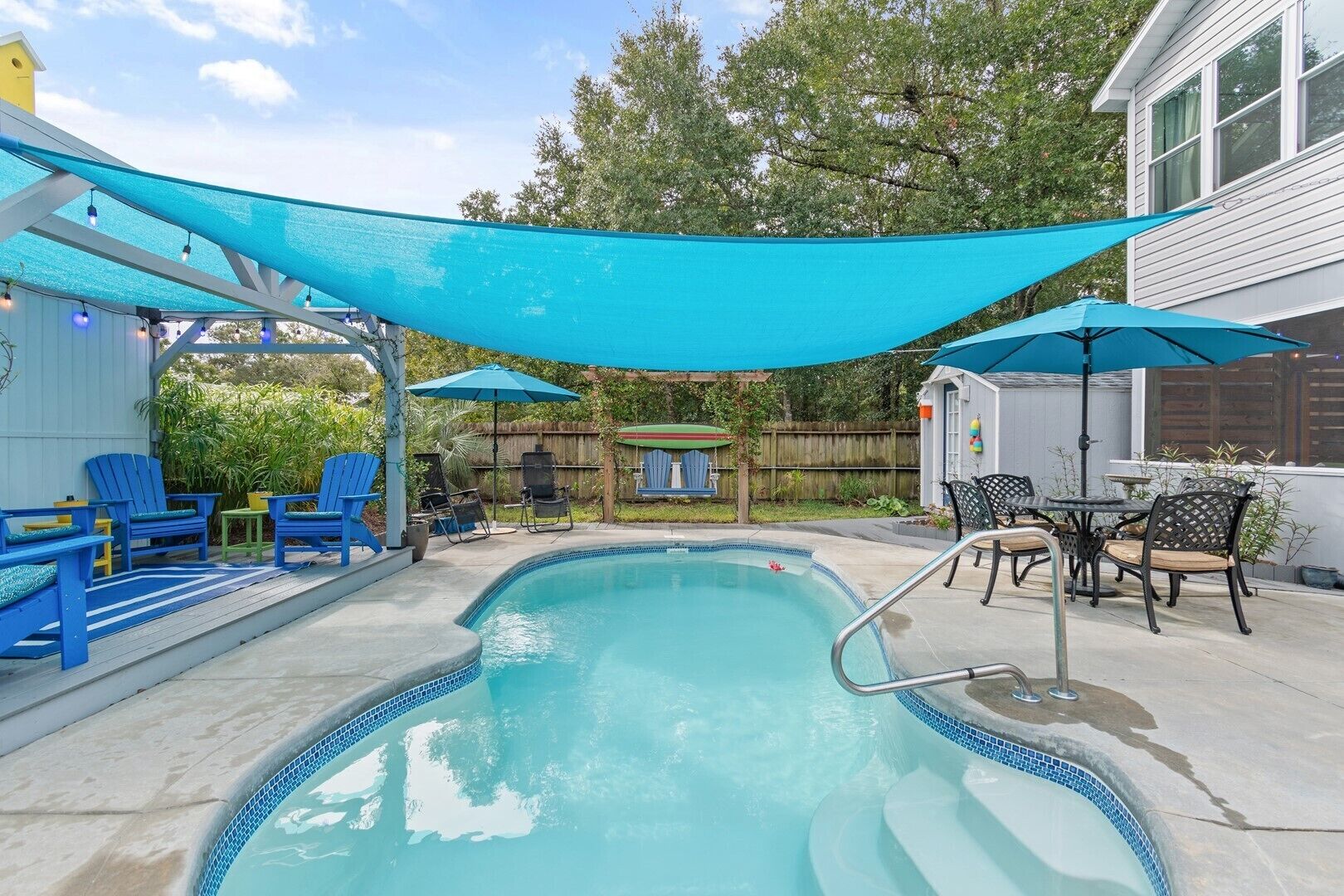 A heated pool