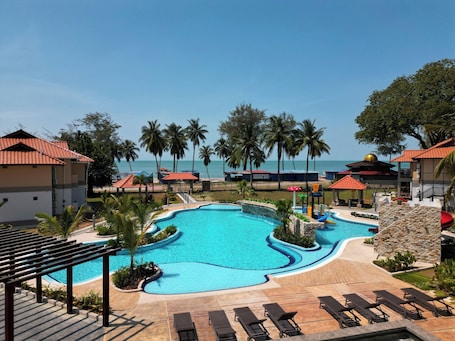 Outdoor pool, lifeguards on site. Raia Beach Resort Port Dickson