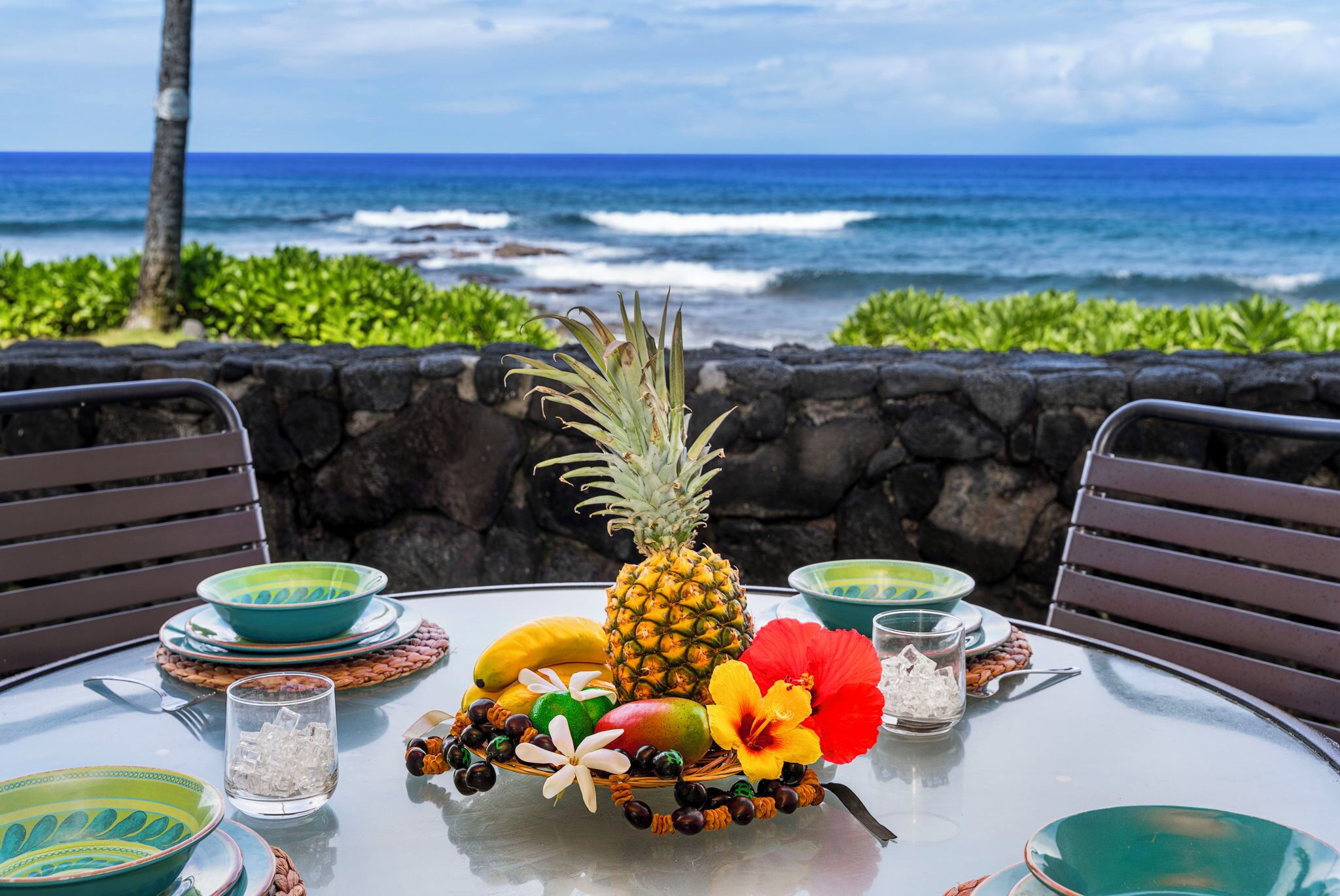 Condo, 1 Queen Bed with Sofa bed, Lanai, Ocean View (Kona Reef A6) | Outdoor dining