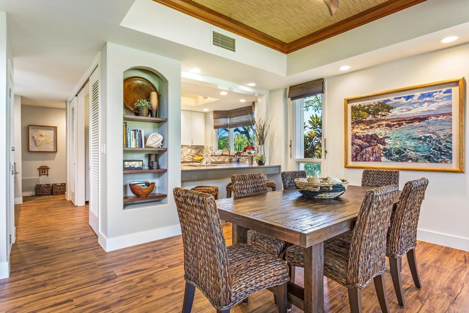 Stadtwohnung, Mehrere Betten, Veranda, Gartenblick (Mauna Lani Islands K1) | Speisen