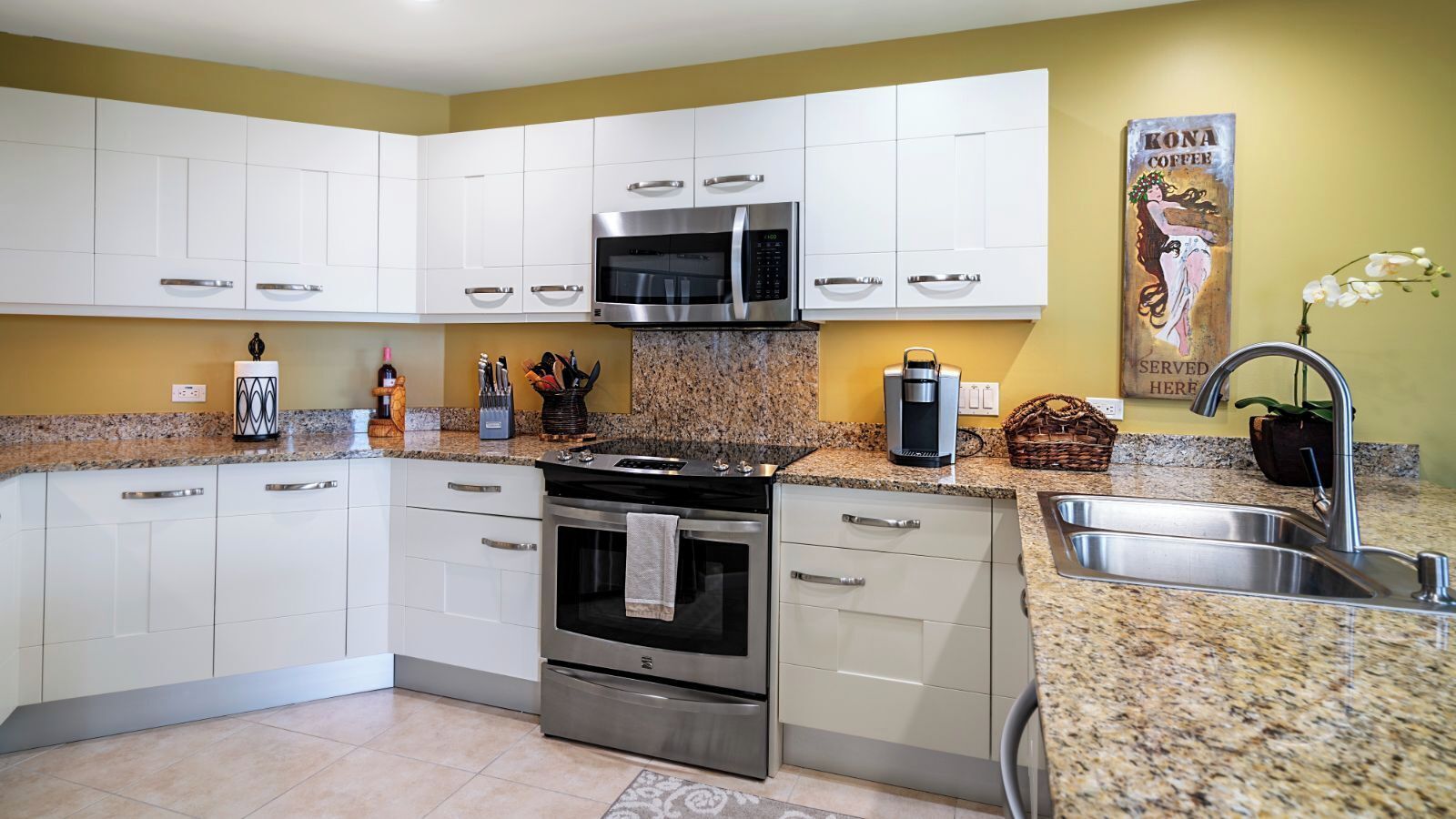 Townhouse, Beberapa Tempat Tidur, beranda, pemandangan samudra (Na Hale O Keauhou D3) | Dapur pribadi