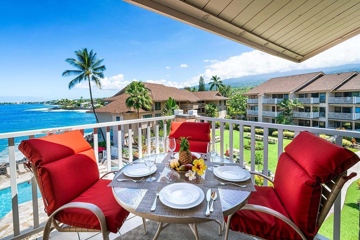 Appartamento, 1 letto king con divano letto, lanai, vista oceano (Sea Village 3310) | Vista dalla camera