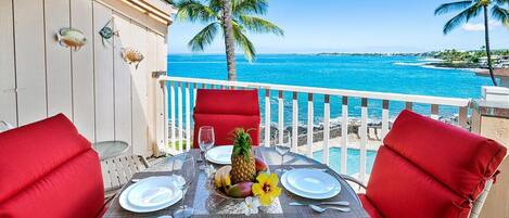 Condo, 1 King Bed with Sofa bed, Lanai, Ocean View (Sea Village 3310) | Outdoor dining