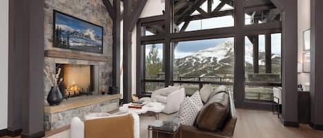 Smart TV, fireplace, video games, ping pong