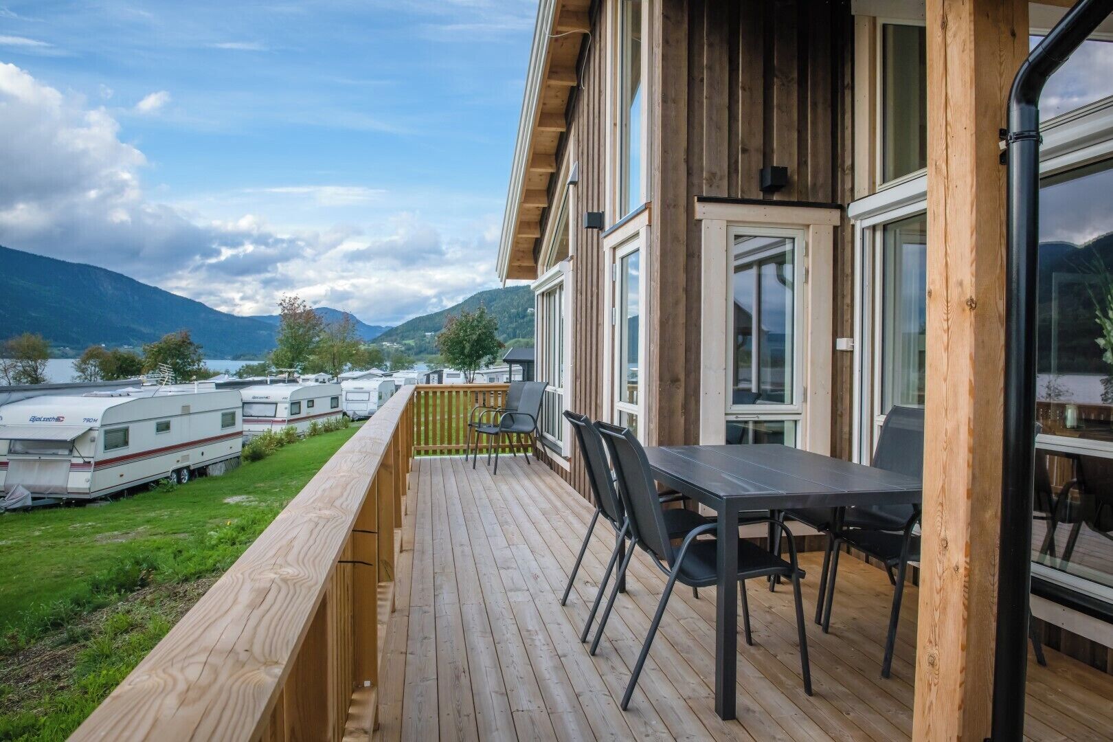 Luxury Cabin, Lake View | Terrace/patio