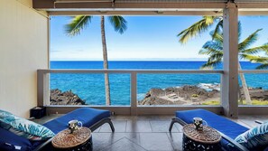 Condo, Multiple Beds, Lanai, Ocean View (Surf and Racquet 2301) | View from room - Oceanfront Corner Penthouse with Sunset Views, Partial A/C, and Wraparound Lanai (Kailua-Kona)