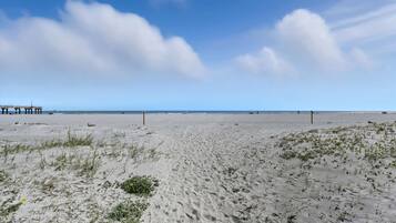 On the beach, beach towels