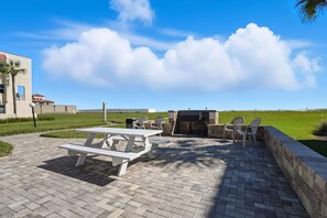 Outdoor dining - Oceanfront Ground-Floor Condo| Patio, Pool & Beach (St. Augustine)