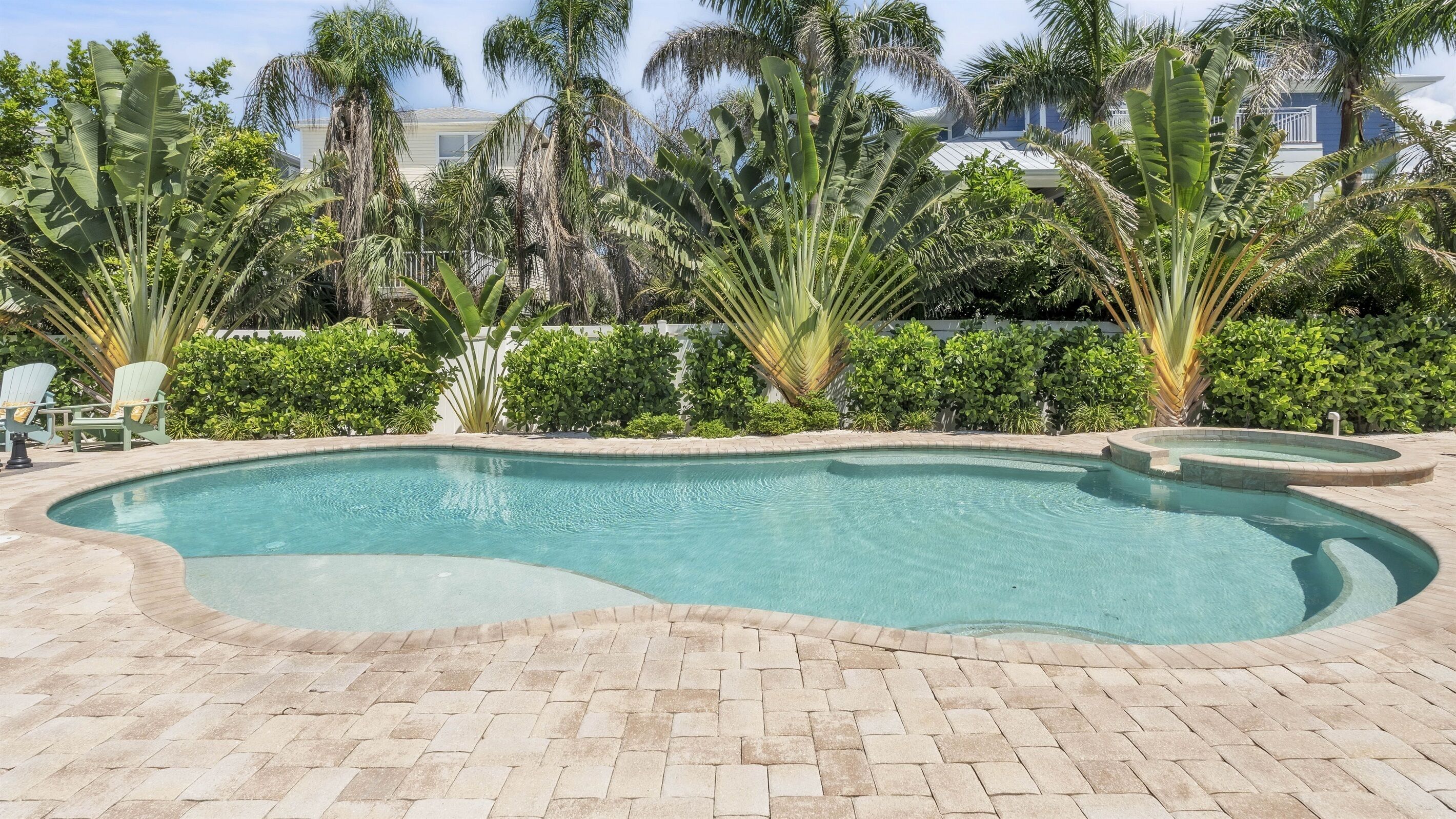 A heated pool