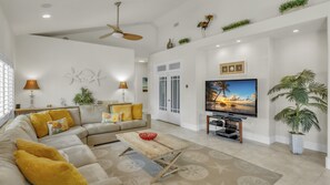 Smart TV, video games, DVD player, books