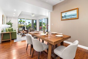 Appart'hôtel, plusieurs lits, véranda, vue jardin (Vista Waikoloa A106) | Restauration