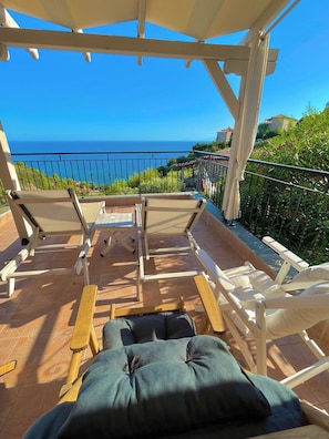 Family Room, Sea View | Property grounds - Koumaros ApartHotel (Kassandra)