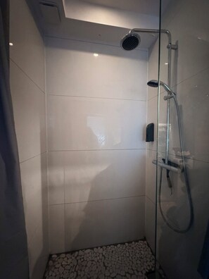 Douche, sèche-cheveux, savon