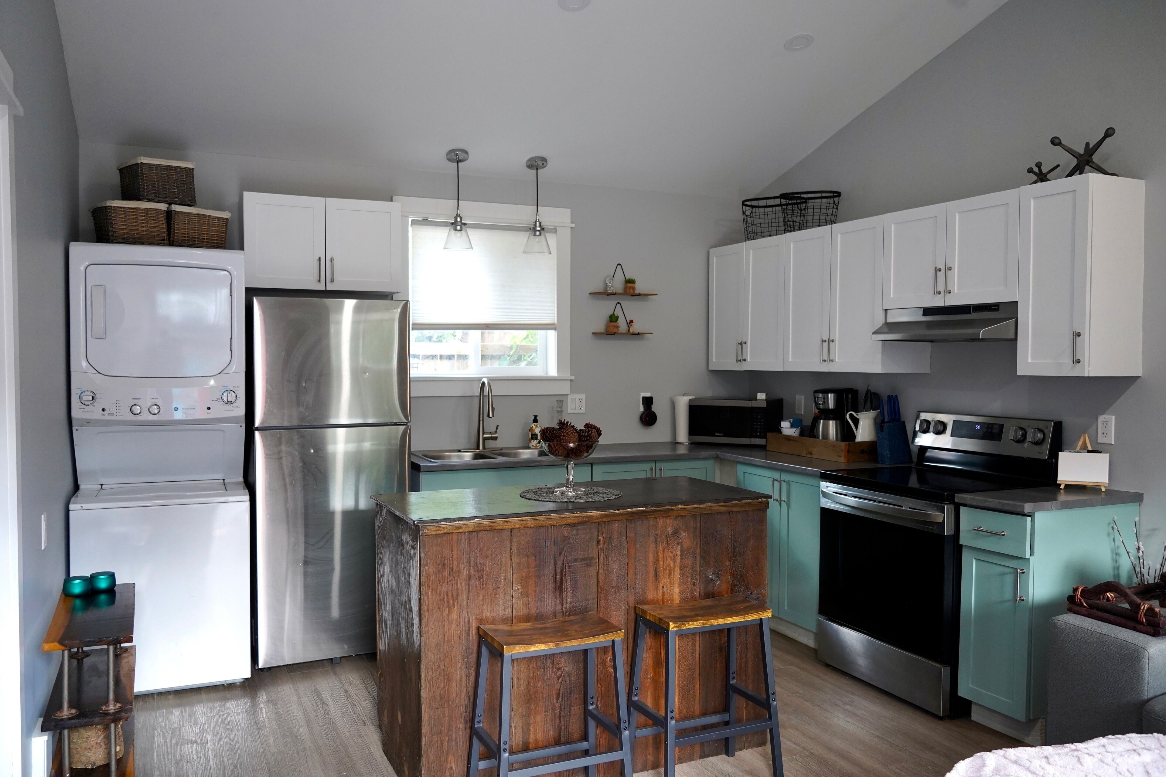 Microwave, oven, stovetop, paper towels