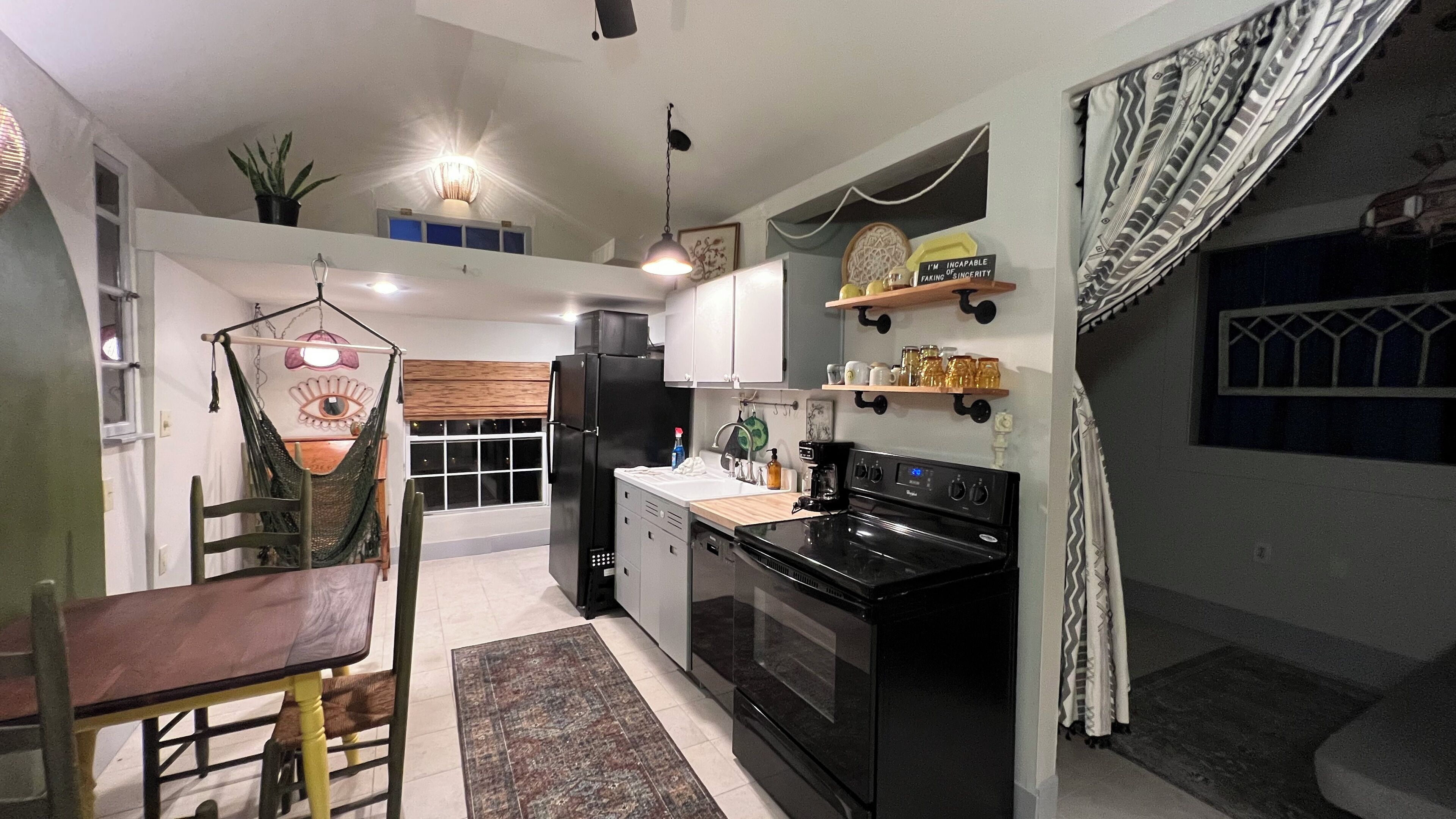 Microwave, oven, stovetop, dishwasher