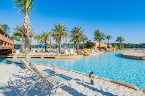 Pool - GREAT 1-BR condo, bunk beds, balcony, gym, lazy river pool oasis at the Wharf! (Orange Beach)