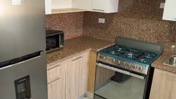 Microondas, placa de cocina, lavavajillas