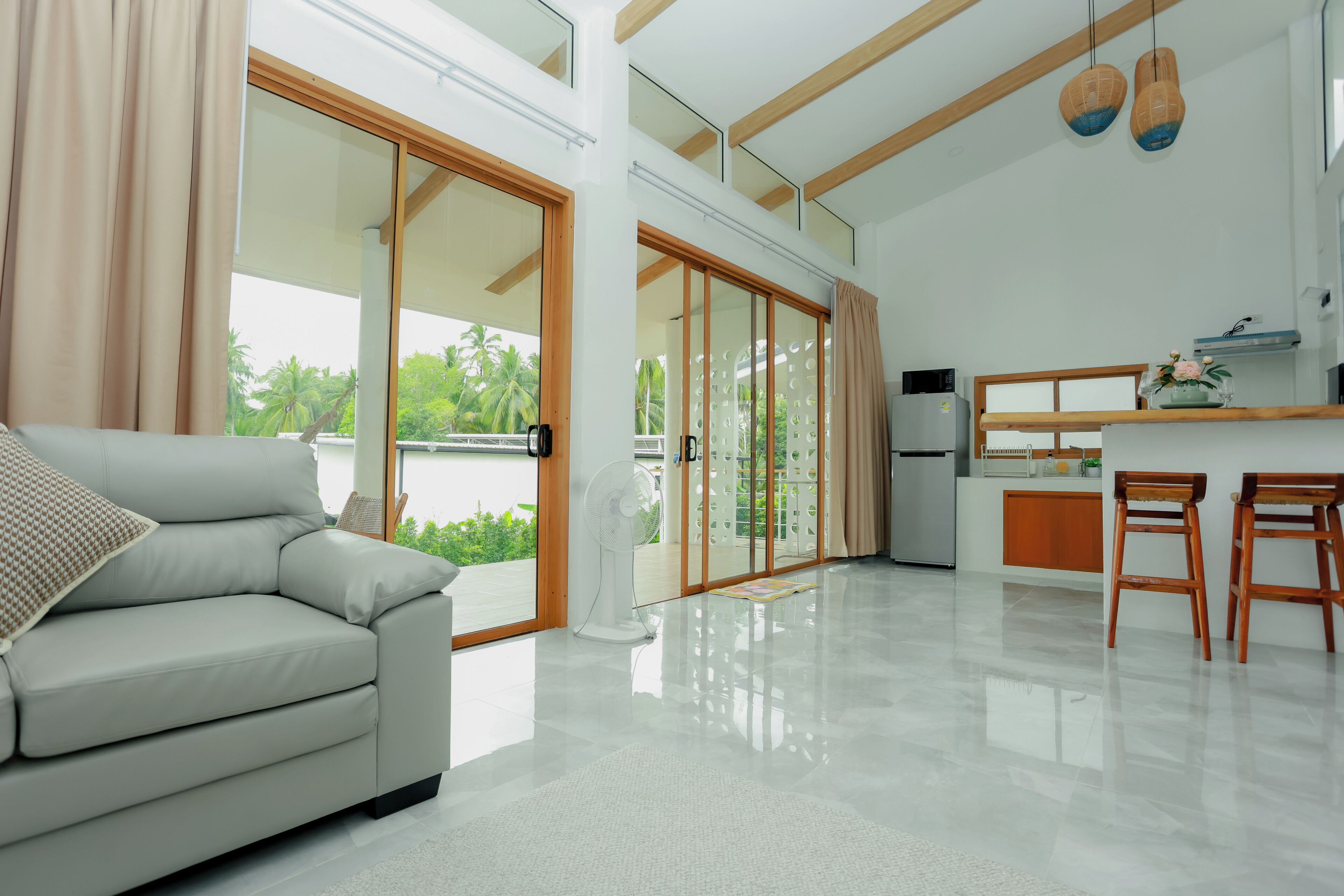 Superior Villa | Living area | 50-inch Smart TV with digital channels