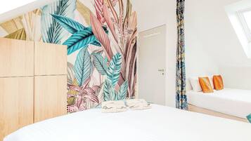 2 bedrooms, iron/ironing board, travel crib, free WiFi