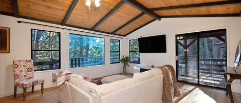 TV connectée, cheminée